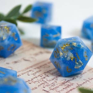 Gilded Sea • Handcrafted Sharp Edge Dice Sets for Dungeons & Dragons and Tabletop RPGs