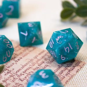 Siren’s Song • Handcrafted Sharp Edge Dice Sets for Dungeons & Dragons and Tabletop RPGs