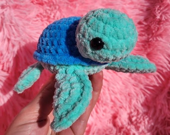 Crochet Turtle stuffy, Crocheted stuffed animal, Amigurumi medium Tortoise, Handmade stuffy, soft kids toys, Fluffy Plushie, Birthday gift