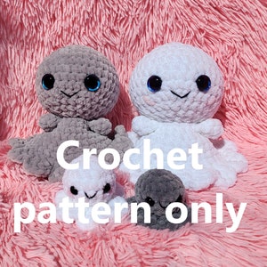 Ghost family Crochet Pattern, Digital download PDF file Halloween Ghost, Plush toy stuffy, amigurumi tutorial, Stuffed animal blueprints