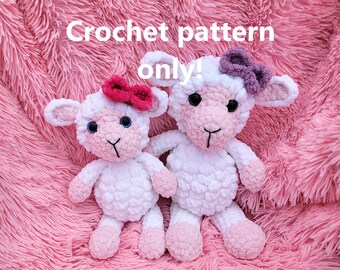 Baby Lamm und Mama Schaf Häkelanleitung, Digitaler Download PDF-Datei, BOGO Muster, Plüschtier Punkte