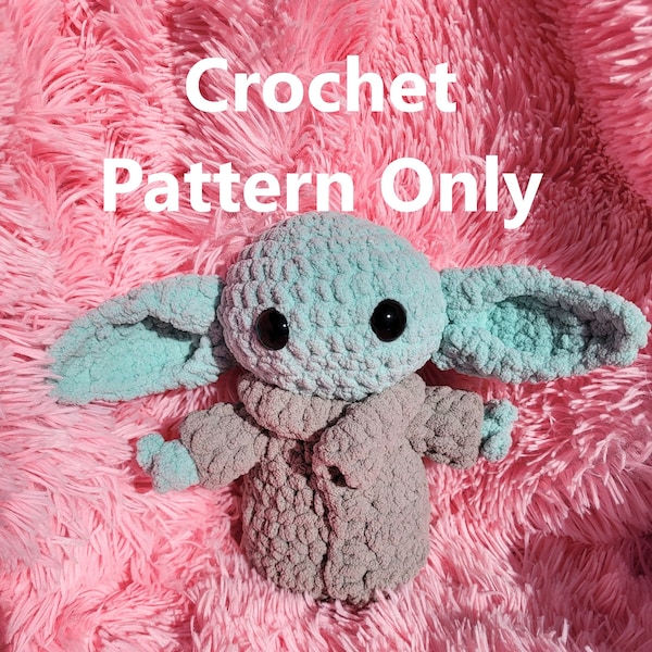 Baby "Alien guy" Crochet Pattern, Digital download PDF file, Plush toy stuffy, amigurumi tutorial, the child