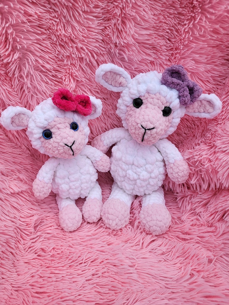 Baby Lamb and Mommy Sheep Crochet Pattern, Digital download PDF file, BOGO pattern, Plush toy stuffy, amigurumi tutorial image 7