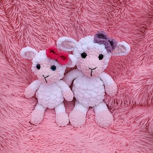 Baby Lamb and Mommy Sheep Crochet Pattern, Digital download PDF file, BOGO pattern, Plush toy stuffy, amigurumi tutorial image 3