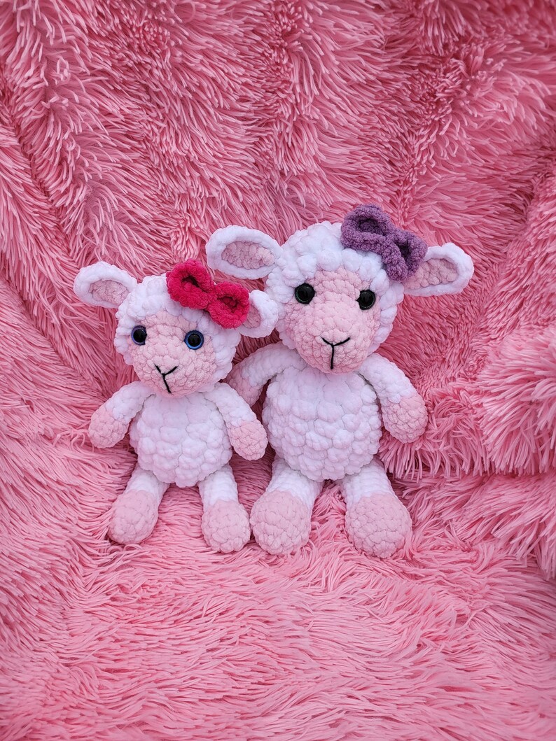 Baby Lamb and Mommy Sheep Crochet Pattern, Digital download PDF file, BOGO pattern, Plush toy stuffy, amigurumi tutorial image 3