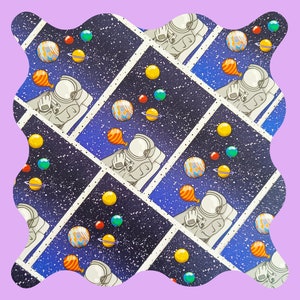Space bubbles - illustration postcard by Coloursplash