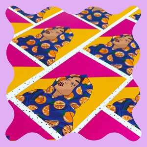 Colourful hijab - illustration postcard by Coloursplash