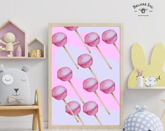 Whimsical Nursery Playroom Baby Room Art | Cute Children Art Watercolor | 5 Sizes PRINTABLE Digital Whimsical Art | 092