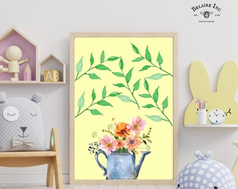 Whimsical Nursery Playroom Baby Room Art | Cute Children Art Watercolor | 5 Sizes PRINTABLE Digital Whimsical Art | 099