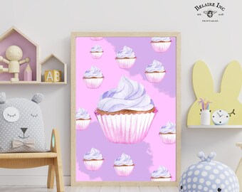 Whimsical Nursery Playroom Baby Room Art | Cute Children Art Watercolor | 5 Sizes PRINTABLE Digital Whimsical Art | 098