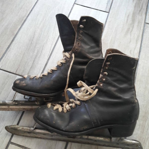 Antique Ice Skates Etsy UK