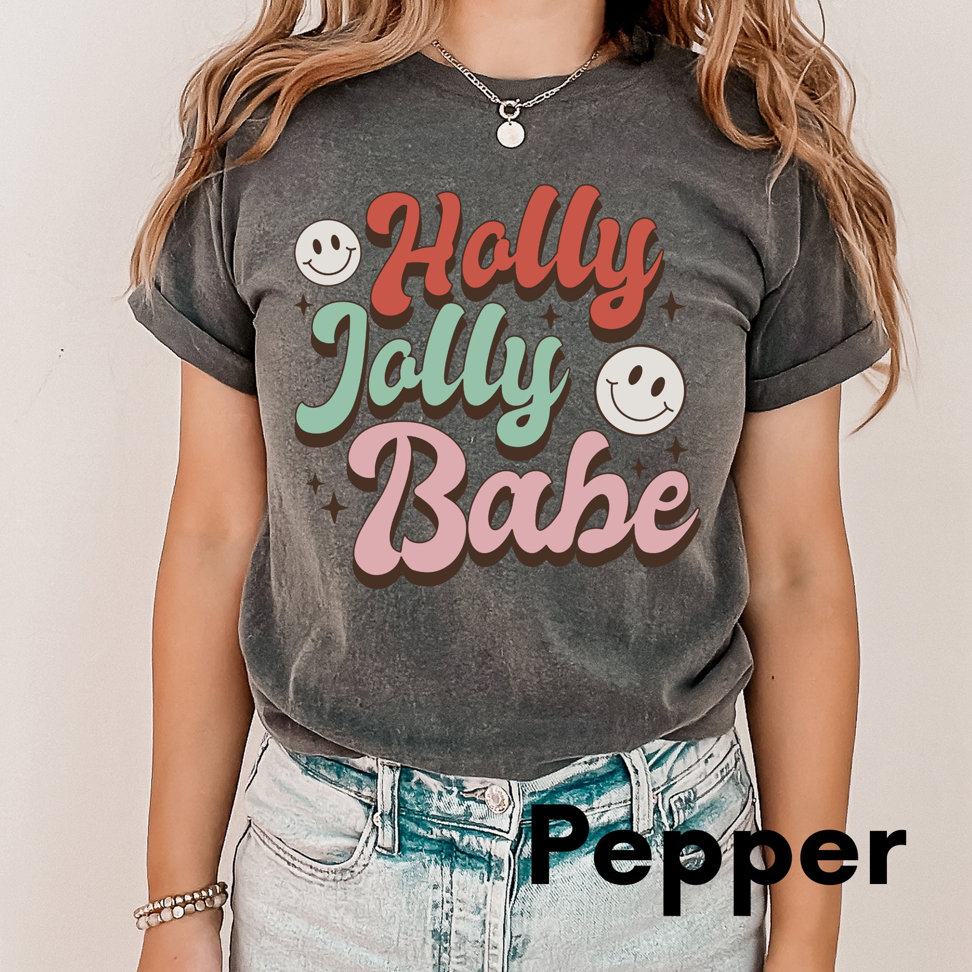 Discover Holly Jolly Babe Christmas T-shirt