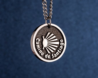 Camino de Santiago Necklace St James Way Pendant Symbol of the Pilgrim Route. Buen Camino Necklace for Pilgrimage Route Gift