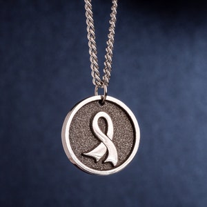 Awareness ribbon Necklace, Symbolic Ribbon Pendant - A Timeless and Meaningful Jewelry Item for Awareness and Support
