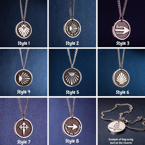 Camino de Santiago Pendant Symbol of the Way. Buen Camino Necklace for Pilgrim Route. Necklace for backpacker and  Gift for Pilgrim