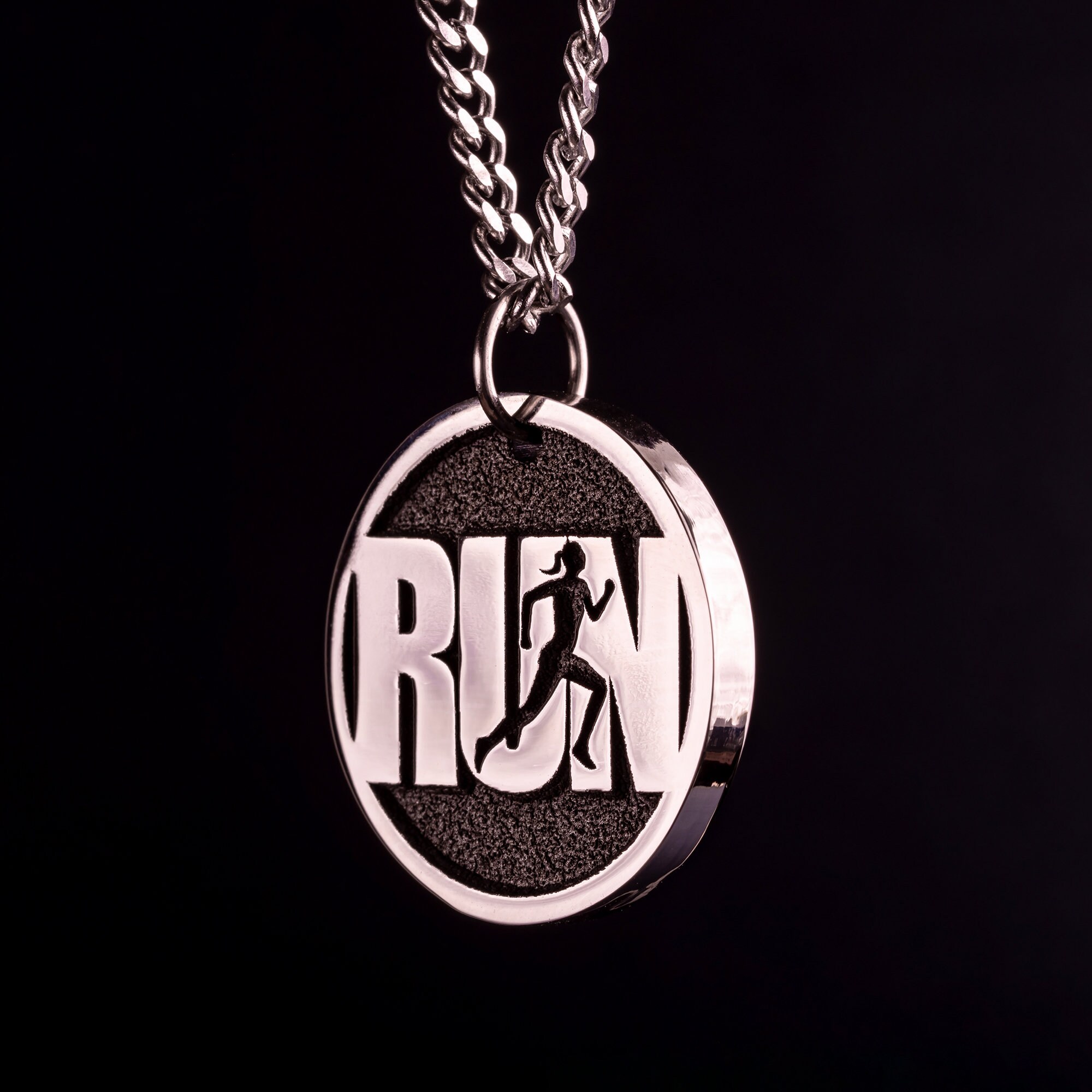Girl Run Custom Pendant for Running Girls Gift Woman Runners Necklace ...