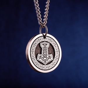 Mjolnir Necklace Viking Necklace Vikings Axe Pendant Battle Axe Necklace Berserk Axes Amulet Celtic Jewelry Mens Stylish Gift for Him