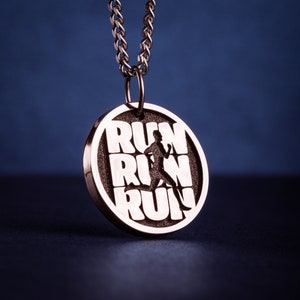 RUN Necklace, Running pendant for Runners Necklace athlete Runner Gift Major Marathon Majors gift Race Runner Necklace Running Club Charm