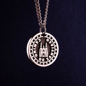 Camino de Santiago Cathedral de Santiago de Compostela Necklace Camino Credential Stamp Pendant. Jakobsweg Anhänger Gift for Pilgrim