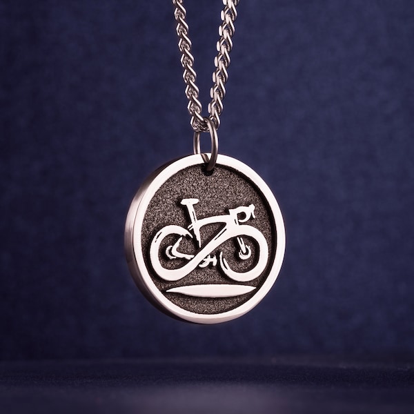 Bicycle Necklace Triathlon Road Bike Necklace Cyclist Pendant Triathlete gift for Gravel Cyclist TRI athlete Necklace Gift Bicycle Commuters