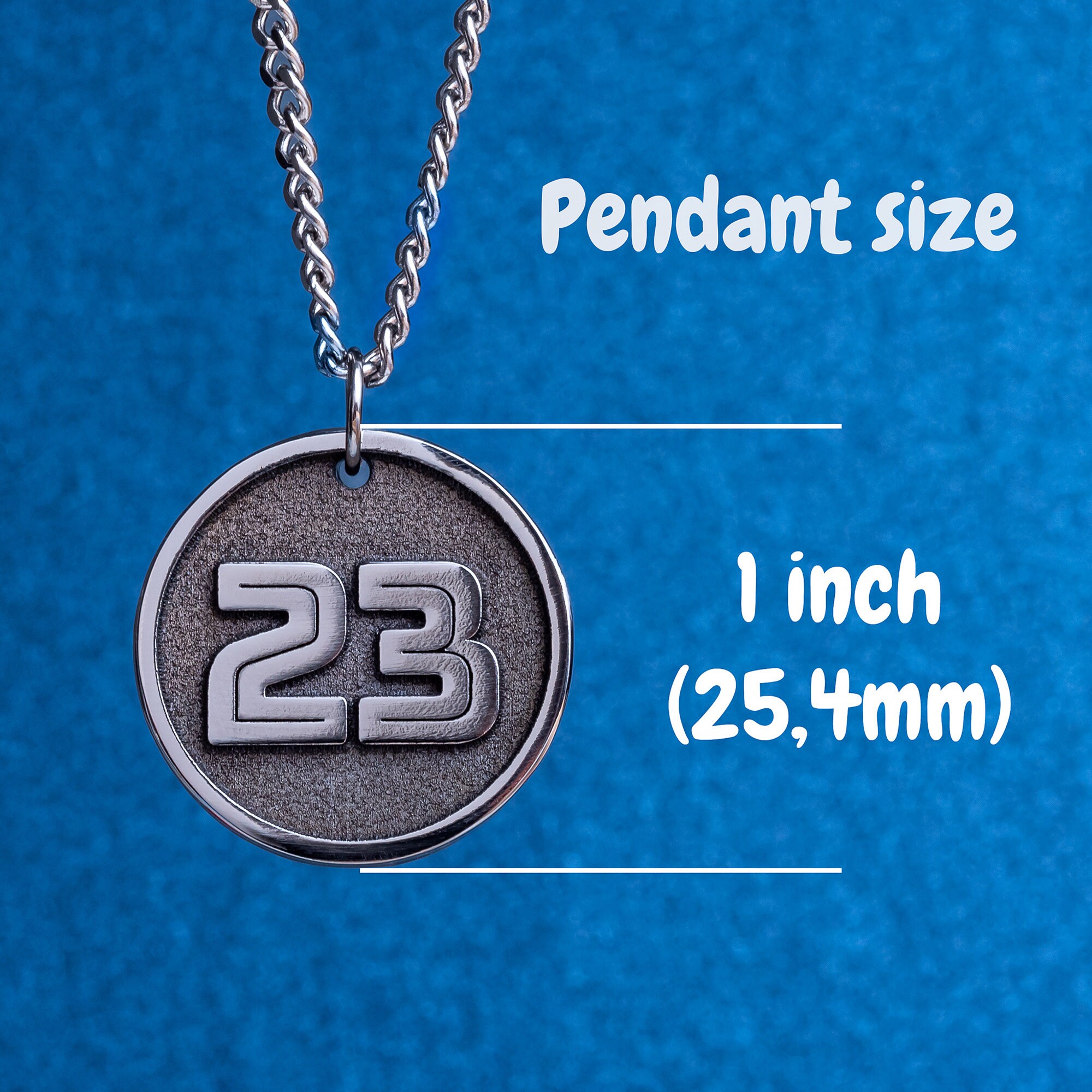 Jersey Number Custom Necklace Pendant. Gift for a Team Sports Etsy