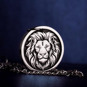 Lion Necklace | Leo Zodiac Sign | Personalized Men’s Pendant | Custom Gift for Him image 11