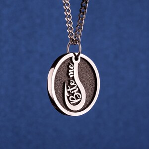 Bite me Necklace Fishing Hook Pendant Fisherman Necklace Fishing Dad Necklace Gift for Fisherman Gifts Fisher Grandfather Gift for Father
