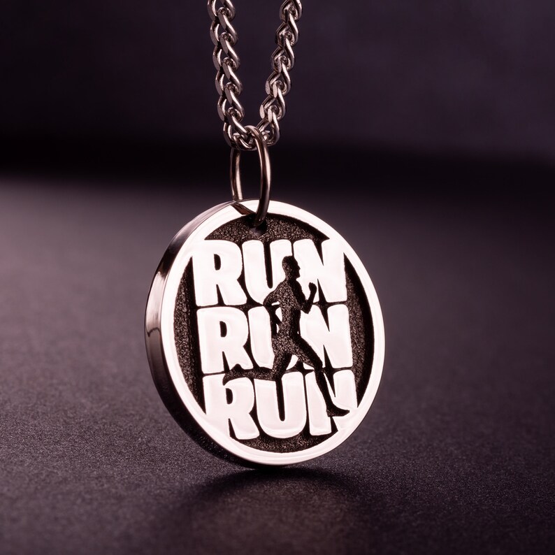 RUN Necklace, Running Pendant for Runners Necklace Athlete Runner Gift ...