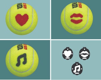 Personnalisez VOS PROPRES balles de tennis | Super cadeau | Fabriqué au Royaume-Uni | Trois lots d'emojis | Point de rupture bleu