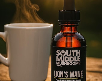 Dual Extracted Lion’s Mane Tincture | Lion’s Mane Dual Extract | Lion’s Mane Mushroom Drops | Dual Extract Mushroom Supplement.