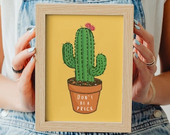 Funny Cactus Print, Trendy Home Decor (Digital Download)