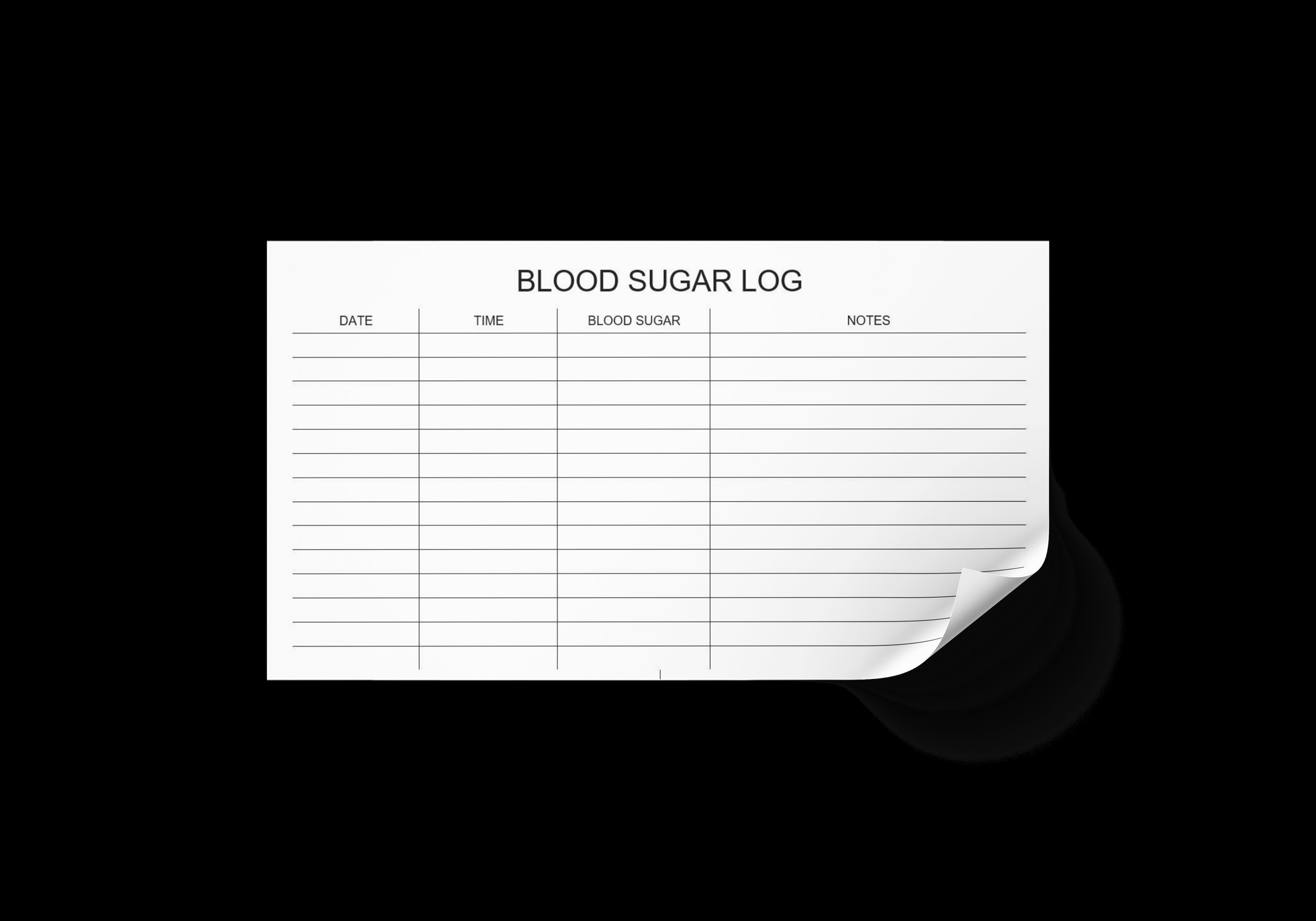 Printable Blood Sugar Log Etsy Printable Blood Sugar Log Etsy