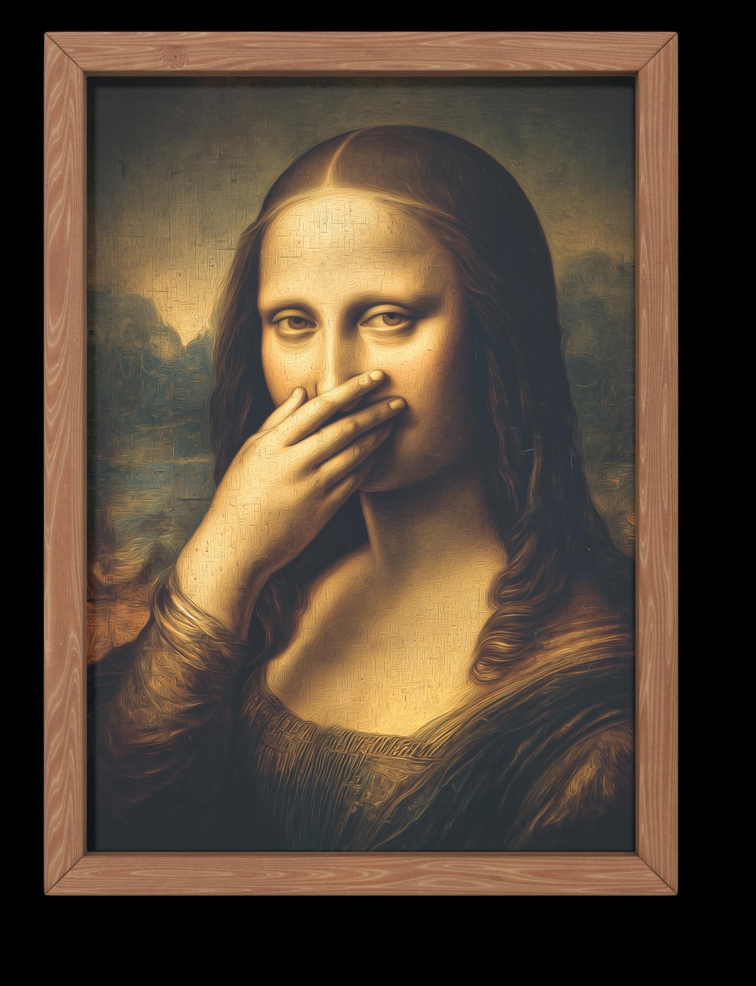 Funny Mona Lisa Bathroom Wall Art, Parody Mona Lisa Bathroom Toilet ...
