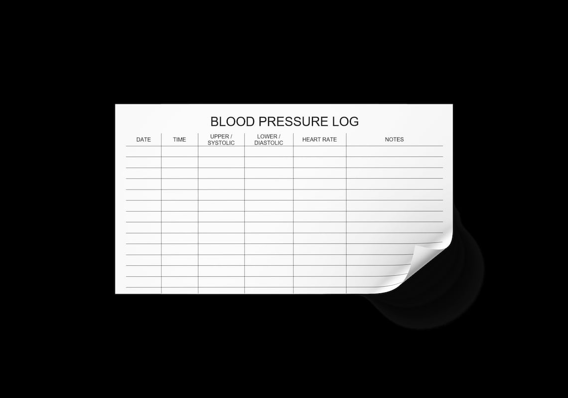 Printable Blood Pressure Log - Etsy