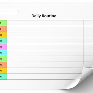 Minimalist daily routine, editable on Word, printable digital file, daily routine, minimalist planner