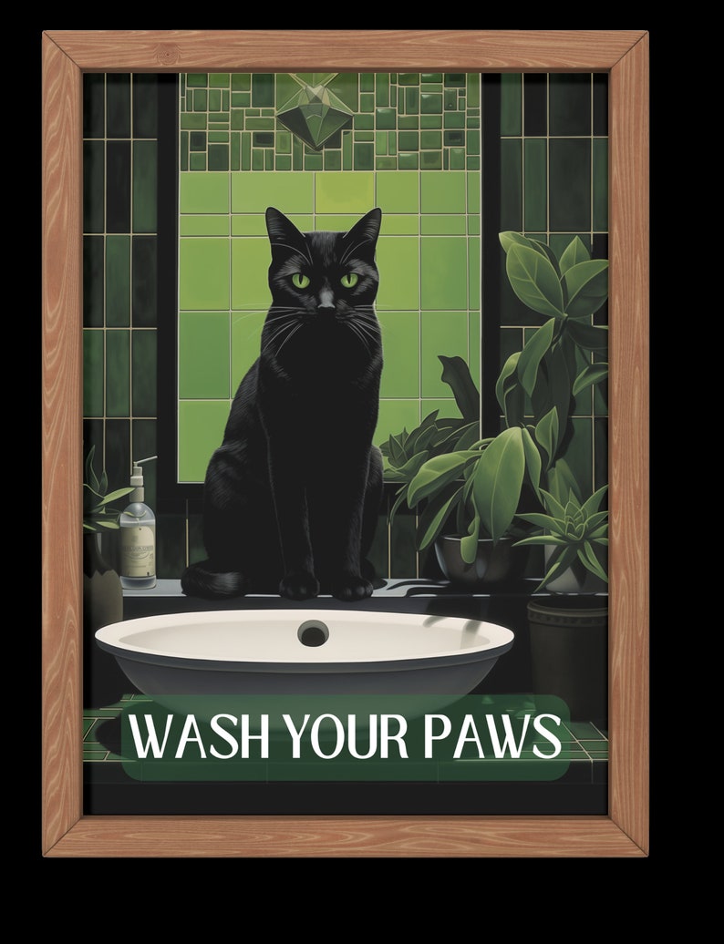 Wholesale CREATCABIN Cat Bathroom Sign Wall Decor Rustic Wash Your Paws Vintage Retor Metal Tin Sign Wall Art Waterproof Plaques Poster For Bathroom Toilet Wall House Home Cafes Bar Christmas Gift 8 X 12 Inch