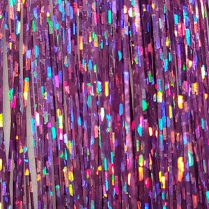 Fairy Hair - 100 Strands of 40&quot; Sparkly Holographic Hand Cut Hair Tinsel.