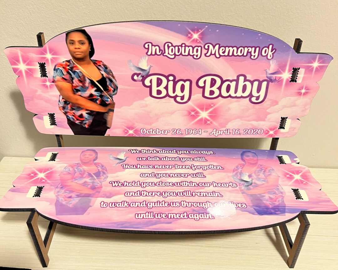 Memorial Bench Bench Custom Bench Photo Bench Personalized Bench Etsy