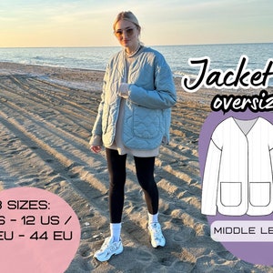 Oversize Jacket | PDF Sewing Pattern | Sizes: L-2XL (8US/40EU - 12US/44EU)