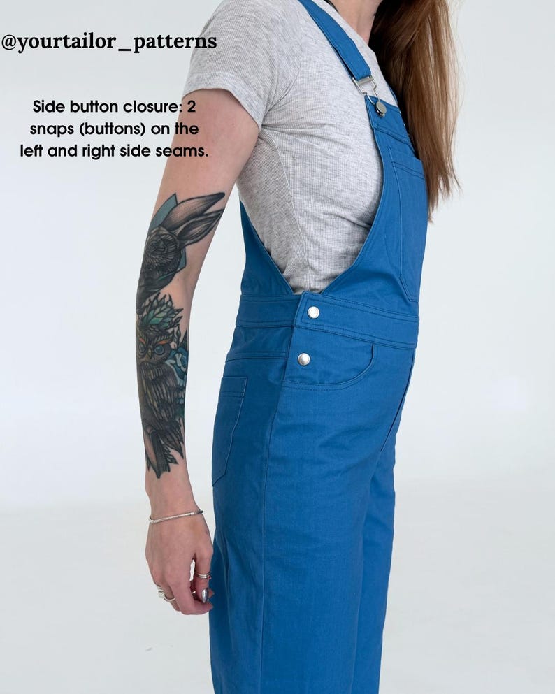 Pattern For Overalls Unisex Curvy Overalls PDF Sewing Pattern, Relaxed Fit (3XL-4XL), Video ...