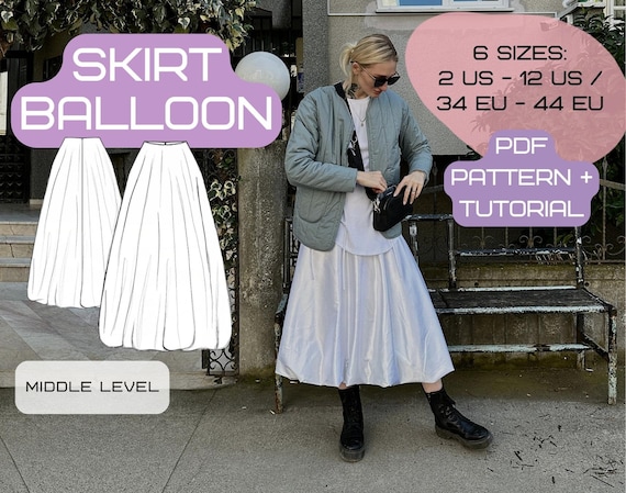 Chic and Comfortable Balloon Skirt | PDF Sewing Pattern