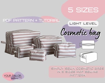 Simply Sewn Cosmetic Bags in 5 sizes | PDF Sewing Pattern