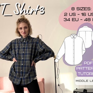 Your Must-Have Oversized Shirt | PDF Sewing Pattern | ALL Sizes: XS-4XL (2US/34EU - 16US/48EU)