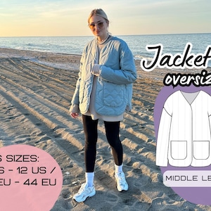 Oversize Jacket | PDF Sewing Pattern | ALL Sizes: XS-2XL (2US/34EU - 12US/44EU)