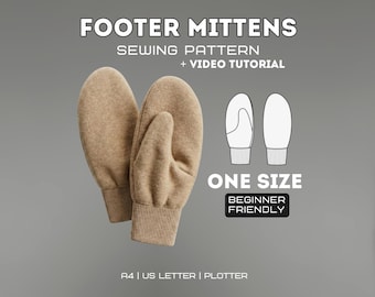 Customizable Mittens Sewing Pattern | PDF Pattern for All Sizes | Beginner Friendly