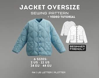 Oversize Jacket | PDF Sewing Pattern | ALL Sizes: XS-2XL (2US/34EU - 12US/44EU)