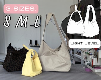 Reversible Shopper Bag PDF Sewing Pattern | 3 Sizes Included: S, M, L | Beginner Friendly