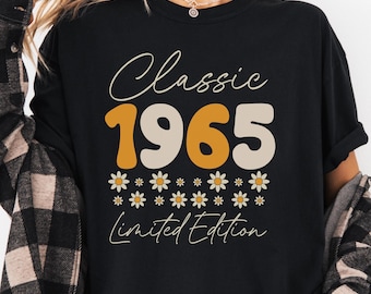 60th Birthday T-Shirt: 1965 Limited Edition Unisex Tee