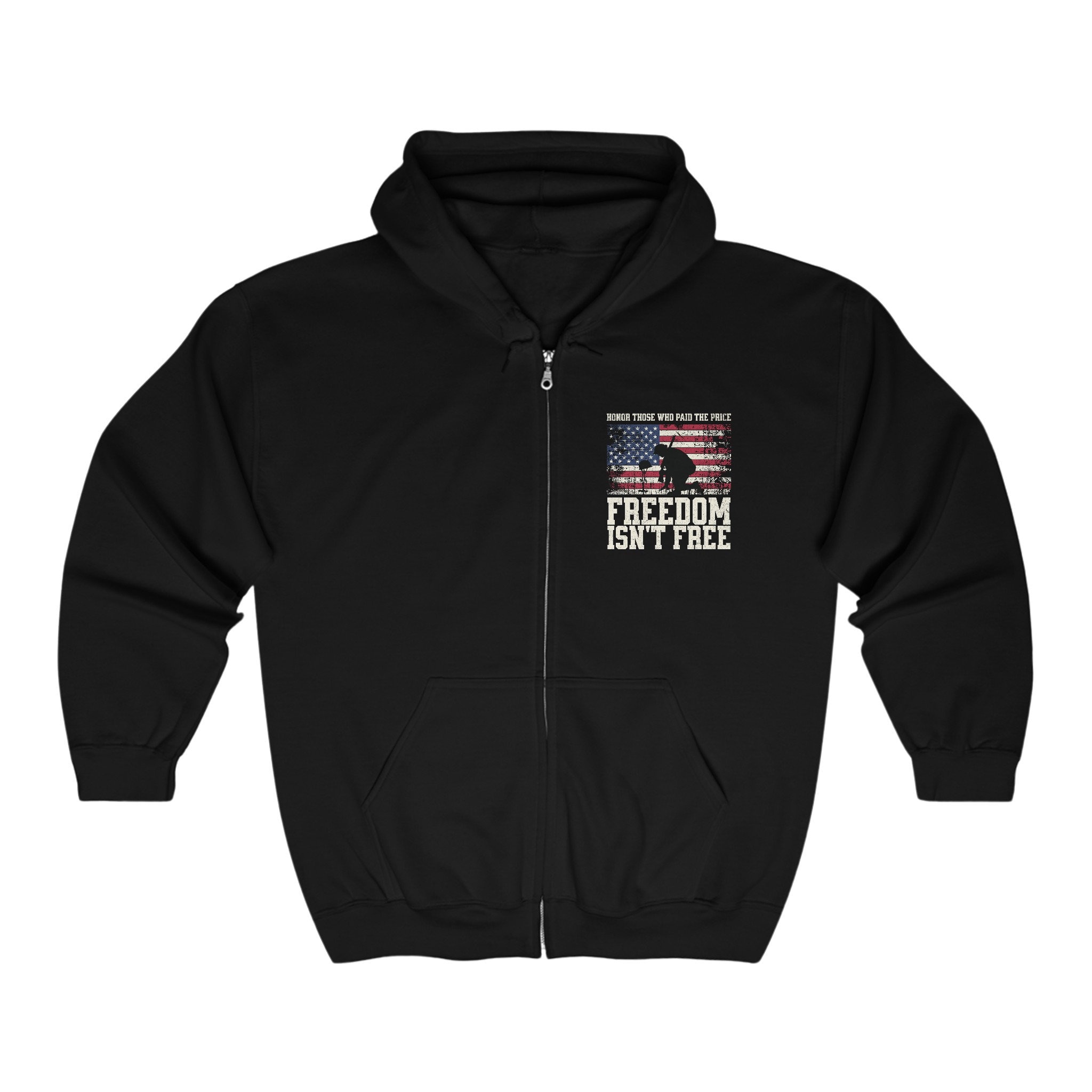 Patriotic Zip Up Hoodie XS-3XL