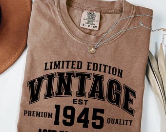 Vintage Birthday Comfort Colors T-Shirt: Personalized Year Gift